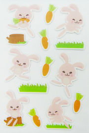 回転式印刷を用いるScrapbookingのためのウサギの形のふくらんでいる動物のステッカー