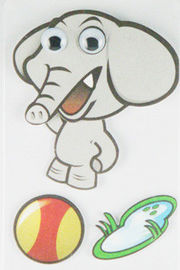 柔らかい子供3Dの漫画のステッカーの昇進の赤ん坊象の壁のステッカー 