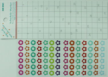 方法休日のカレンダーのメモのステッカーのペーパー・クラフトの花は回転式印刷を形づけます