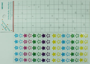 立案者の星の形70mm x 170mmのための日本様式のカレンダーのメモのステッカー