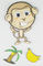 Book Decor Cute Baby Monkey Stickers , Zoo Animal Print Kids Cartoon Stickers 